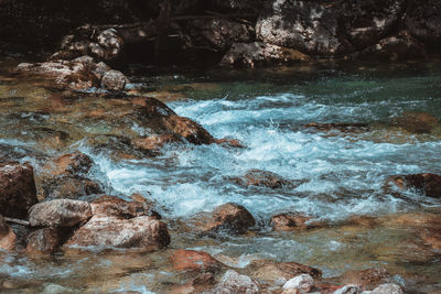 Scenic view of waterfall