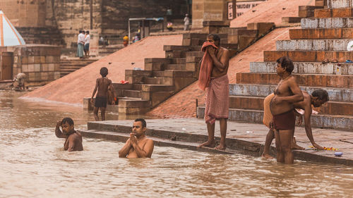 People at swimming pool