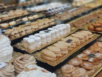 Full frame shot of ice cream for sale at store