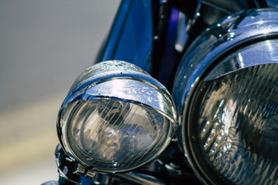 High angle view of vintage car