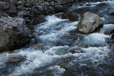 River flowing through rocks