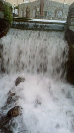 Scenic view of waterfall