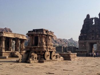 Statue of temple against clear sky