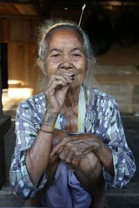 Portrait of senior woman sitting