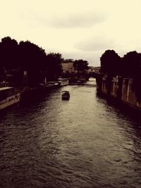 View of river with buildings in background