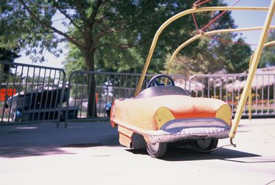 Abandoned car in park