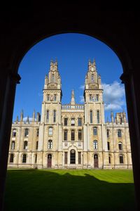 Low angle view of cathedral against clear sky