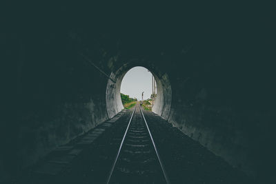 Railway tracks in tunnel