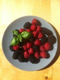 Close-up of strawberries in bowl