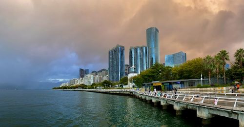 The seaside plank road in yantian, shenzhen