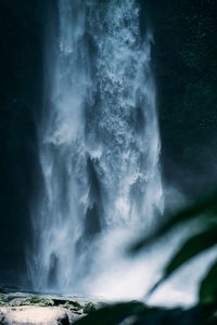 Scenic view of waterfall