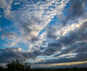 Low angle view of cloudy sky