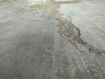 Full frame shot of water on footpath