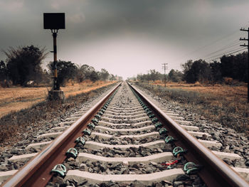 View of railroad tracks against sky
