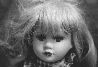 Close-up of doll at home