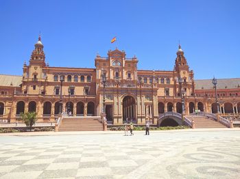 View of historical building against blue sky