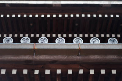 View of metal gate of building