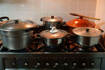 View of kitchen utensils