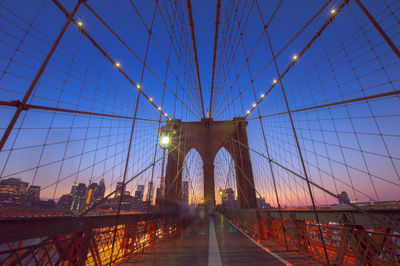 View of suspension bridge against sky