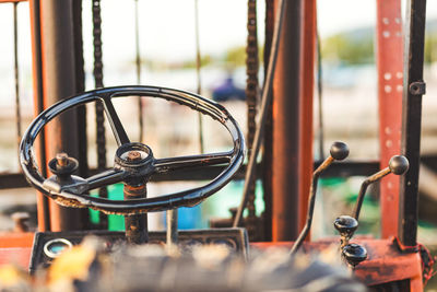 Close-up of machine part