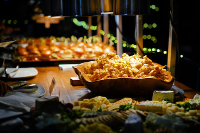 Close-up of food on table in restaurant