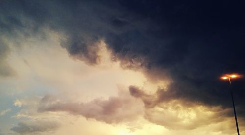 Low angle view of clouds in sky