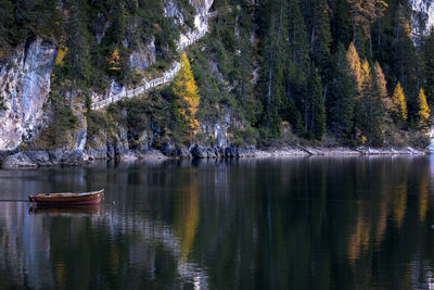 Scenic view of lake against mountain