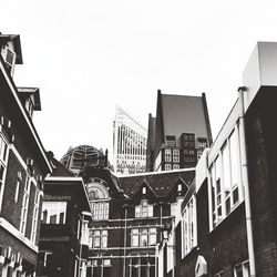 Low angle view of buildings in city