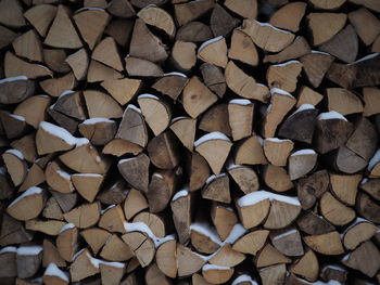 Full frame shot of logs