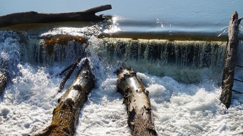 Panoramic view of waterfall