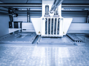 Close-up of machine part in factory