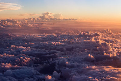 Scenic view of cloudscape against sky during sunset