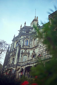 Low angle view of traditional building against sky