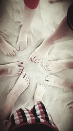 Low section of woman on beach