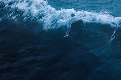 High angle view of sea waves