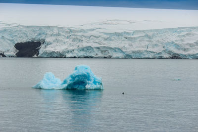 Scenic view of frozen sea