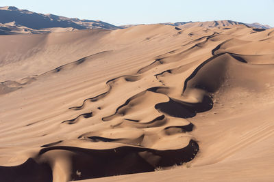 View from nature and landscapes of dasht e lut or sahara desert. middle east desert