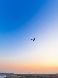 Take off position in the clear sky