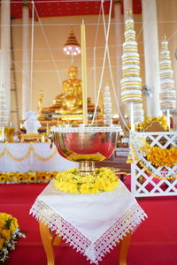 Close-up of cake on table