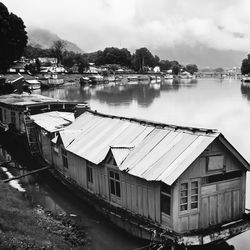 View of river with buildings in background