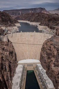 High angle view of river