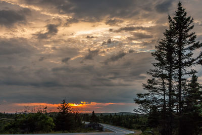 Scenic view of dramatic sky during sunset