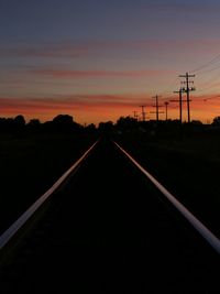 Road against sky during sunset