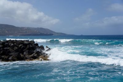 Scenic view of sea against sky