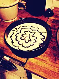 Close-up of food on table