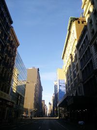 View of buildings along road
