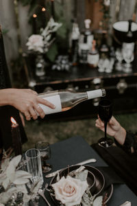 Pouring a glass of rosé