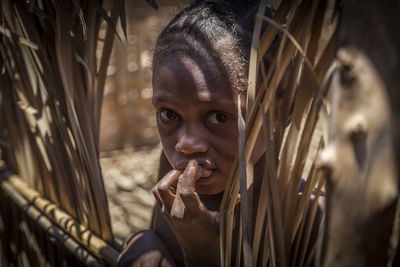 Close-up portrait of girl