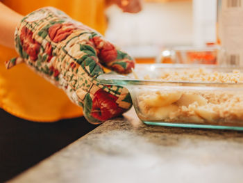 Close-up of food on table