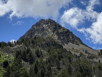 Low angle view of mountain against sky
